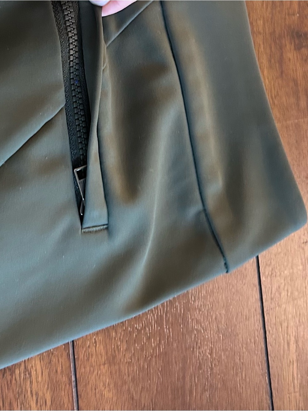 Athleta Stellar Flare Trouser Size 6 Petite Olive Green - Picture 7 of 15